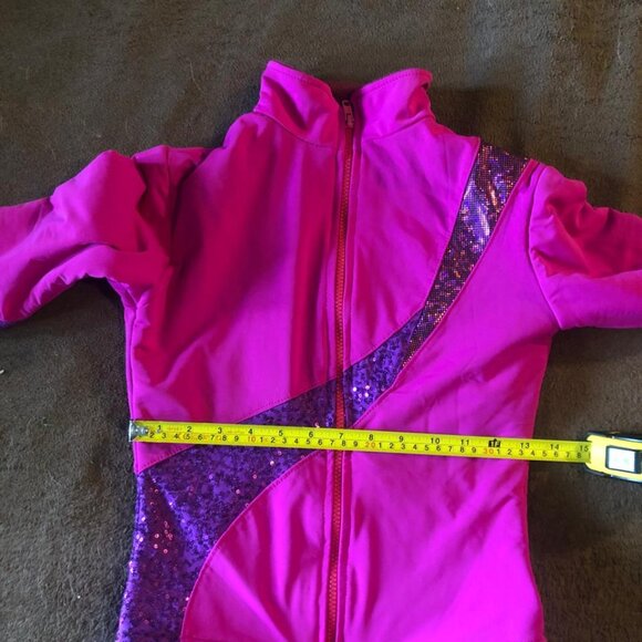 Unbranded Zip Purple  Figure Skating Longsleeve Insulated Jacket - Picture 5 of 6